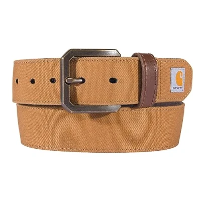 Abbildung von Carhartt Lässige robuste Herren Gürtel, erhältlich in verschiedenen Stilen, Farben und Größen, Canvas Entenbraun, 34