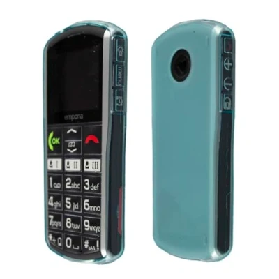 Abbildung von caseroxx Schutz Hülle TPU kompatibel mit Emporia Simplicity (V27), Gummi Handy Tasche hellblau
