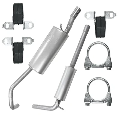 Abbildung von Schalldämpferset Auspuffanlage Auspuff für VW Polo 5 V 6R Schrägheck 1.4