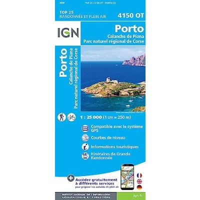 Abbildung von Porto Calanche de Piana Parc naturel régional Corse 1 : 25 000 (TOP 25)