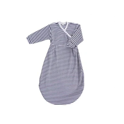 Abbildung von Popolini Felinchen Schlafsack Dunkelblau/Ecru Interlock GOTS Tog 0,5 Jersey Bio Baumwolle 100% kbA (86/92)
