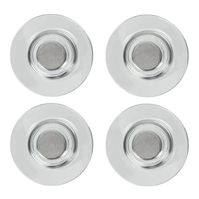 Abbildung von Nobo Extra Starke Glas Whiteboard Magnete, 4 Stück, für Magnetische Whiteboards &amp; Planer, hält 6 A4 Blätter Papier, zu Hause oder im Büro, 4er Pack, 32mm, Transparent, 1904116