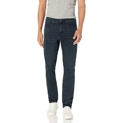 Abbildung von Amazon Essentials Herren Schmal geschnittene, gerade Jeans aus Komfort Stretch (Früher Goodthreads), Schwarzblau Vintage, 31W / 30L