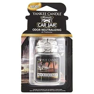 Abbildung von Yankee Candle 1295841E Auto Lufterfrischer, Jar Ultimate, Black Coconut