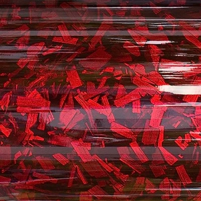 Abbildung von Finest Folia Forged Carbon 3D Folie Selbstklebende Carbonfolie für Auto Autofolie Car Wrapping Dekoration Blasenfrei Fahrzeug folieren (Rot Glanz Carbon, 1,0m x 1,52m)