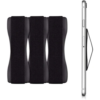 Abbildung von VOARGE 3 Pcs Premium Smartphone Finger Halterung Selbstklebender Handy Griff, Smartphonehalter, Selfie Handyhalter, Halter Griff Einhandbedienung Schwarz