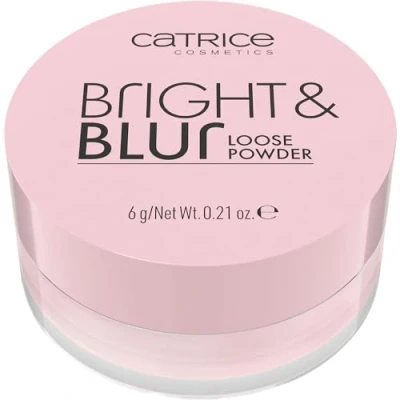 Abbildung von Catrice Bright &amp; Blur Loose Powder, Nr. 010, Pink, aufhellend, weichzeichnend, natürlich, für trockene Haut, vegan, ohne Alkohol, Konservierungsstoffe, Parabene, 3er Pack (3x4.8g)