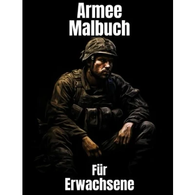 Abbildung von Armee Malbuch für Erwachsene: Jugendliche und Armee, Panzer, Soldaten: Enthusiasten: 28 einzigartige Ausmalbilder: Geschenk jeden Anlass