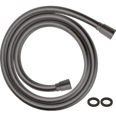 Abbildung von hansgrohe Isiflex universal Duschschlauch 1,25m, mit Verdrehschutz, flexibler Brauseschlauch Knickschutz, inkl. Dichtungsringe, Brushed Black Chrome