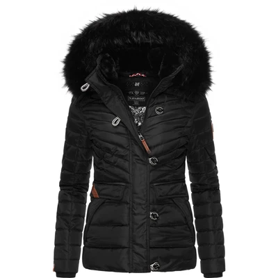 Abbildung von Navahoo Winterjacke Wisteriaa Warm gefütterte Steppjacke mit Kunstfell Kapuze