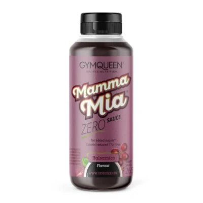 Abbildung von GymQueen Mamma Mia Zero Sauce, kalorienarm, ohne Fett &amp; Zucker, zum Verfeinern von Gerichten oder als Salat Dressing, vegetarisch und laktosefrei, Balsamico Soße