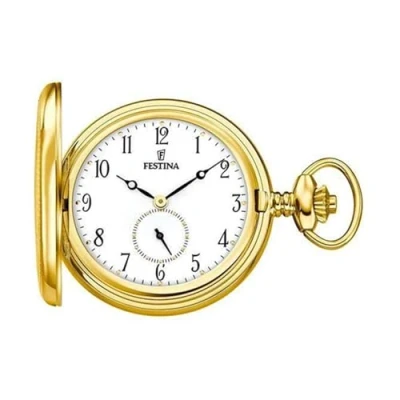 Abbildung von Festina Taschenuhr F2029/1, (Set, 2 tlg., mit Kette), Quarzuhr, Herrenuhr, dezentrale Sekunde