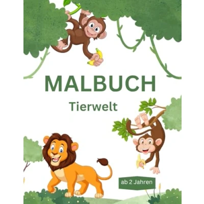 Abbildung von Kindermalbuch Tierwelt Malbuch für Kinder ab 2 Jahren 50 Seiten zum ausmalen