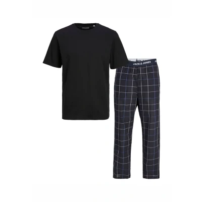 Abbildung von Jack &amp; Jones Giftbox Nachtwäsche Set, Herren, Größe: Small, Black pack pants navy check