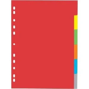 Abbildung von Pagna 25 x Register A4 Karton 6 teilig blanko o. Deckblatt farbig