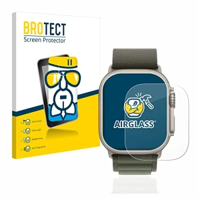 Abbildung von BROTECT Schutzglas für Apple Watch Ultra/Ultra 2 Schutzfolie Panzer Folie Glas [Extrem Kratzfest 9H, Anti Fingerprint, Ultra Transparent]