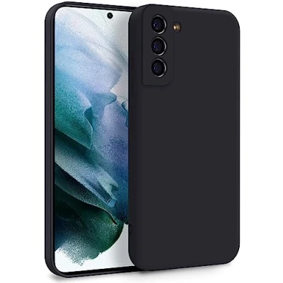 Abbildung von MyGadget Hülle für Samsung Galaxy S21 Zweilagige Handyhülle mit Kameraschutz Cover Innenfutter &amp; Silikon außen Schwarz