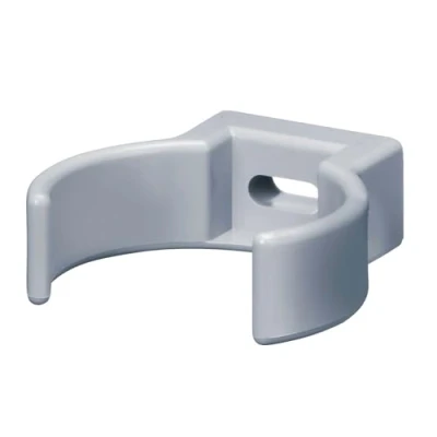 Abbildung von INEFA Rohrschelle Clip, PVC U DN75 / 75mm, 1 Stück Grau Fallrohrschelle, Dachrinnenzubehör, einfache Montage, Made in Germany