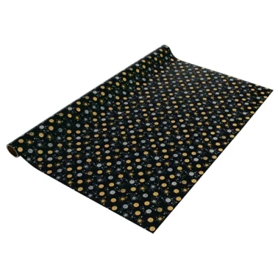 Abbildung von SIGEL GP117 Weihnachts Geschenkpapier schwarz/gold/silber 1 Rolle 5m x 70 cm &quot;Stardust&quot;