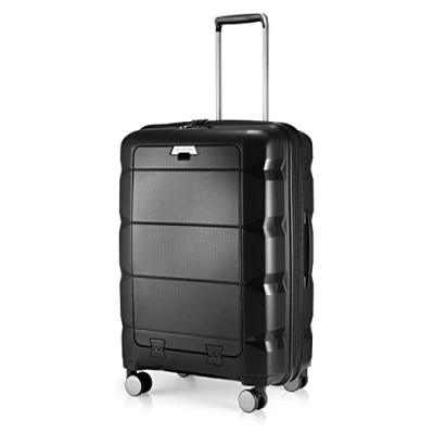 Abbildung von HAUPTSTADTKOFFER Britz Hartschalen Koffer mit Laptopfach Trolley Rollkoffer Reisekoffer Erweiterbar, TSA, 4 Rollen, 65.5 cm, 60 Liter, Schwarz