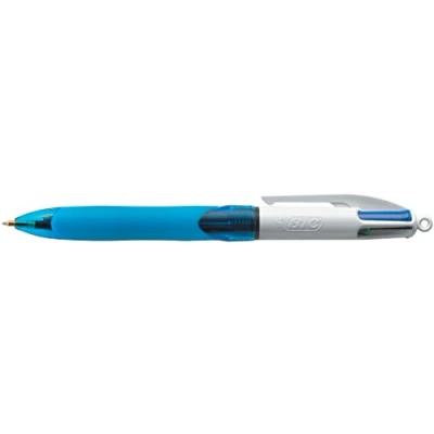 Abbildung von BIC 4 Farben Kugelschreiber Set Colours Grip, mit gummierter Griff Fläche, 12er Pack, Ideal für das Büro, Home Office oder die Schule