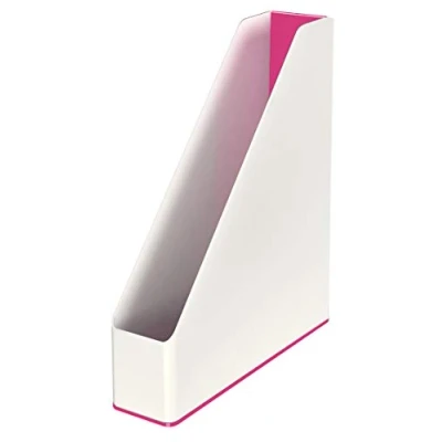 Abbildung von Leitz Stehsammler A4, Zweifarbiges Design, Weiß/Pink, Duo Colour, WOW, 53621023