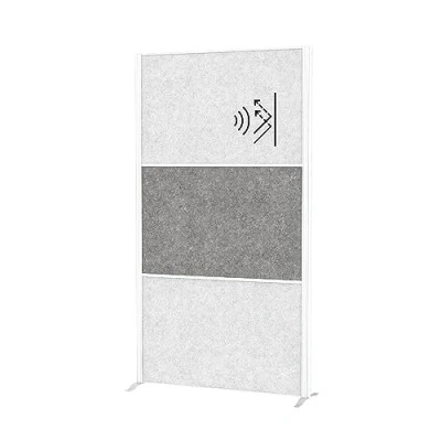Abbildung von MAUL Trennwand Akustik MAULconnecto 180x100cm Raumteiler für Büro und Schreibtisch Freistehender Raumtrenner mit Standfüßen Ideal als Sichtschutz Schallschutz Allergikerfreundliches Vlies