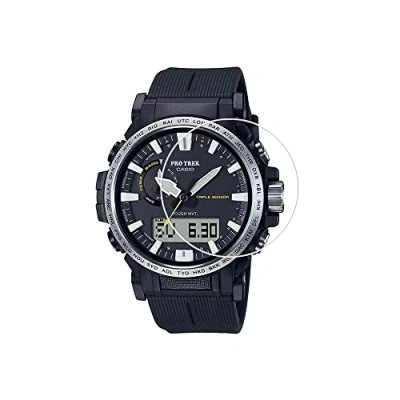 Abbildung von Zshion Displayschutzfolie, kompatibel mit CASIO PROTREK PRW 61 Serie, 2.5D 9H Härte, gehärtetes Glas, Schutzfolie, kratzfest, Anti Fingerabdruck, kristallklar, 2 Stück
