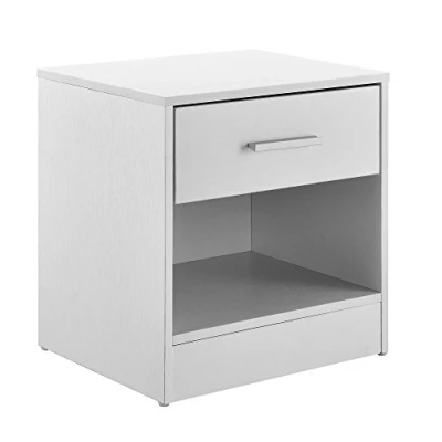 Abbildung von en.casa Nachttisch, mit Schublade 36,5x29,5x38cm Weiß