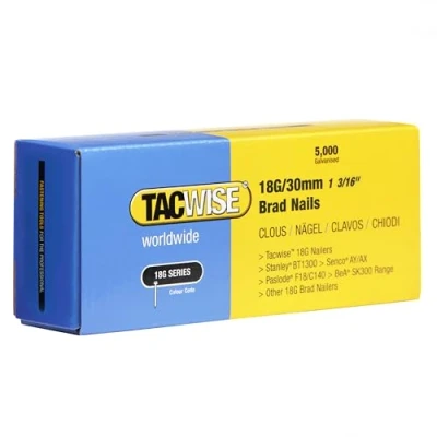 Abbildung von TACWISE 0397 Stauchkopfnägel Brad Typ 18G / 30 mm, verzinkt, Silberfarbig, 5000 Stück