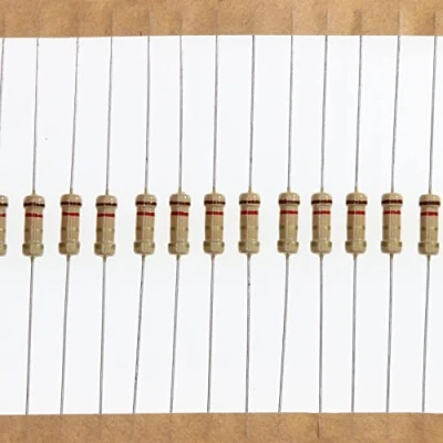 Abbildung von HUABAN 100 Stücke 0.5 Watts 1/2W 1R2 1.2 Ohm 5% Kohleschichtwiderstand