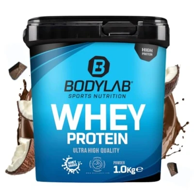 Abbildung von Bodylab24 Whey Protein Pulver, Schokolade Kokosnuss, 1kg