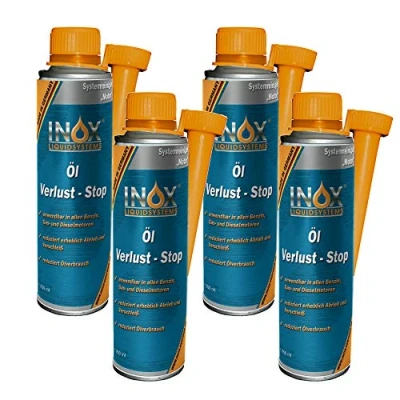 Abbildung von INOX® Öl Verlust Stop Additiv, 4 x 250ml Zusatz verhindert Ölleck im Motor, für alle KFZ Motoren