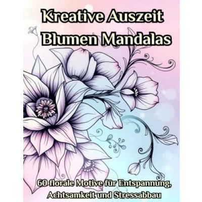 Abbildung von Kreative Auszeit Blumen Mandalas: 60 florale Motive für Entspannung, Achtsamkeit und Stressabbau