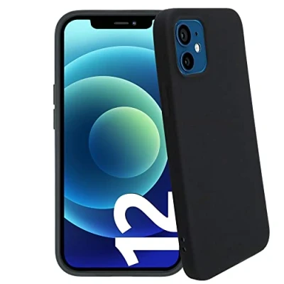 Abbildung von smart engineered se® SOFTCASE Schutz Hülle für iPhone 12 schwarz matt Flexible Schutzhülle Passgenau Kratzfest Stoßfest Handyhülle case