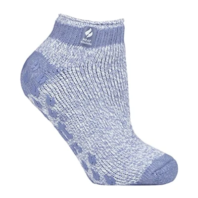 Abbildung von HEAT HOLDERS Damen Socken Kurz Warm Quarter Füßlinge Thermosocken Sneaker mit ABS (37 42, Denim (Pisa))