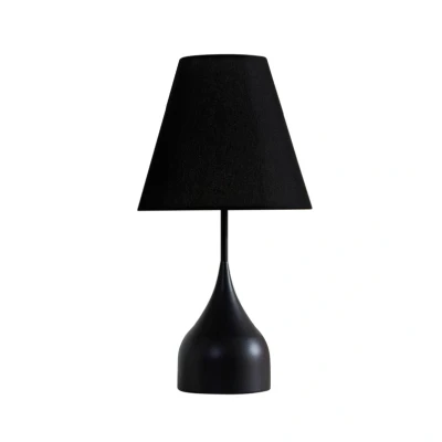 Abbildung von Lucande Tischleuchte Luoti, schwarz, Textil, 57 cm hoch