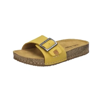 Abbildung von Josef Seibel Damen Pantoletten Hannah 06, Frauen Slipper,Weite G (Normal),Mules,Gartenschuhe,Sommerschuhe,sommerclogs,gelb,39 EU