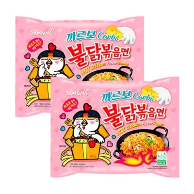 Abbildung von Samyang Carbonara Buldak HOT Chicken Flavor Ramen; 2x 130g