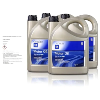 Abbildung von Opel GM 5W30 dexos2 Motoröl, 4x5 Liter