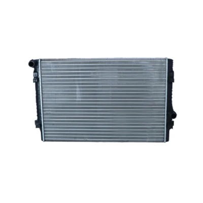 Abbildung von NRF 58437A Kühler, Motorkühlung Aluminium 650 453 34 Kühlrippen mechanisch gefügt VOLKSWAGEN: Golf 7 Schrägheck, Variant, Passat B8 Variant
