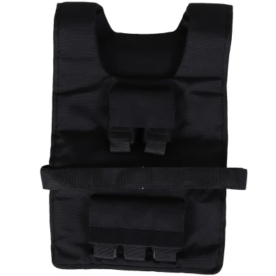 Abbildung von HOMCOM Gewichtsweste 30 kg Trainingsweste, Krafttraining, Fitness, Oxford, Eisen, Schwarz, (1 tlg), 36L x 52B cm