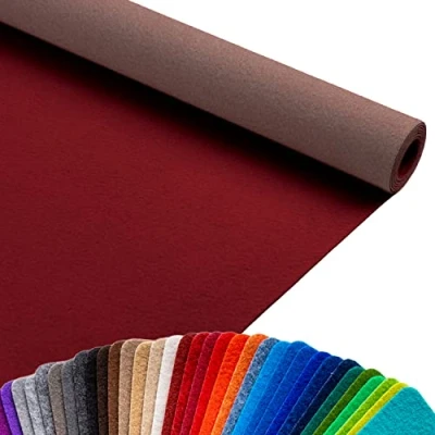 Abbildung von Primaflor Event Teppich Meterware Podium Burgund, 1,50m x 8,00m, Viele Farben, Rutschfester Gangläufer, Schwer Entflammbarer Hochzeits Läufer, B1 Messeteppich