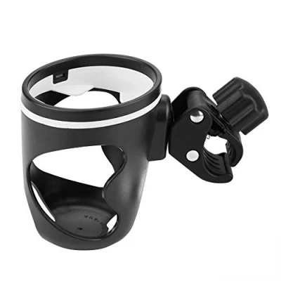 Abbildung von Bike Cup Holder Stützgestell Universal 360 Grad Rotation Getränkehalter für Kinderwagen Fahrrad Motorrad und Rollstuhl