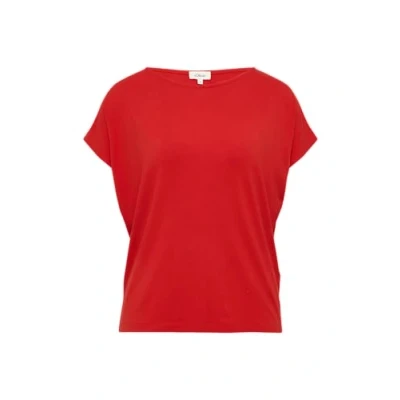 Abbildung von Fließendes Jersey Shirt mit überschnittenen Schultern rot 40