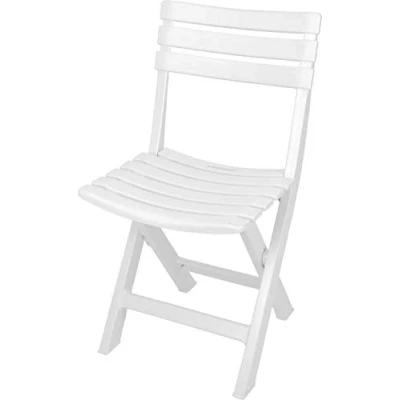 Abbildung von Spetebo Kunststoff Klappstuhl 80 x 45 cm weiß Garten und Balkon Bistrostuhl klappbar Gartenstuhl Campingstuhl Outdoor Faltstuhl für Terrasse