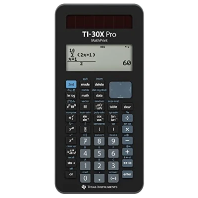 Abbildung von Texas Instruments Taschenrechner Wissenschaftlicher Schulrechner TI 30X Pro MathPrint™, (30XPROM/FC/6E6/A), Sekundarstufe I/II und Hochschule