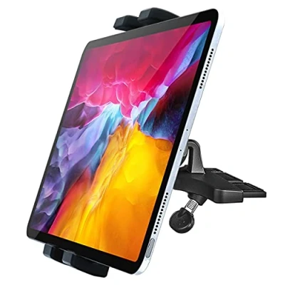 Abbildung von Stabile CD Schlitz Auto Tablet Halterung, woleyi Player KFZ Handyhalterung mit voller Drehung für iPad Pro 9.7, 10.5, 11 Air Mini 5 4 3 2, Samsung Galaxy Tabs, iPhone, weitere 11&quot;