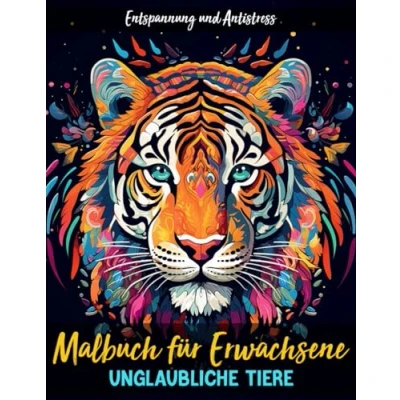 Abbildung von Unglaublich Tiere Malbuch für Erwachsene zur Entspannung und Antistress: 40 einzigartige Mandala Portrait Motive zum Ausmalen