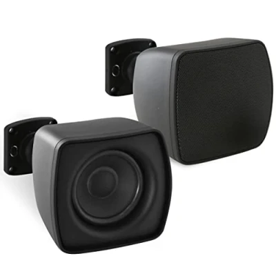 Abbildung von Pyle PD4STP Mini Satelliten Lautsprechersystem für Subwoofer (Paar), 7,6 cm (3 Zoll) Aufputz Lautsprecher, stilvolles, minimalistisches Design